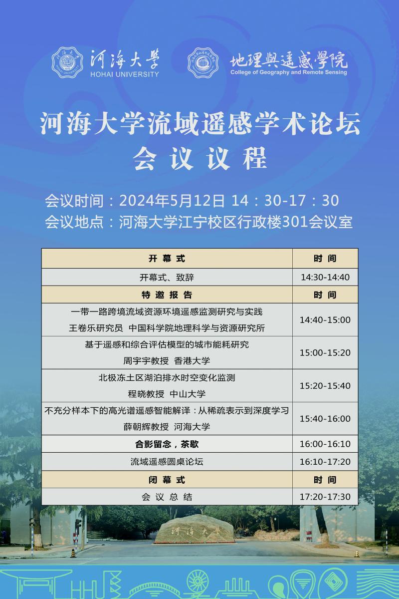 2026世界杯官方网站流域遥感学术论坛会议